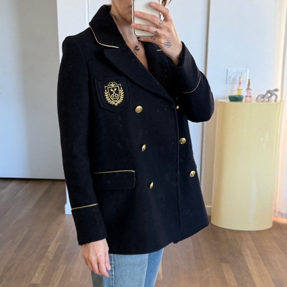 navy peacoat with gold accents⚓️